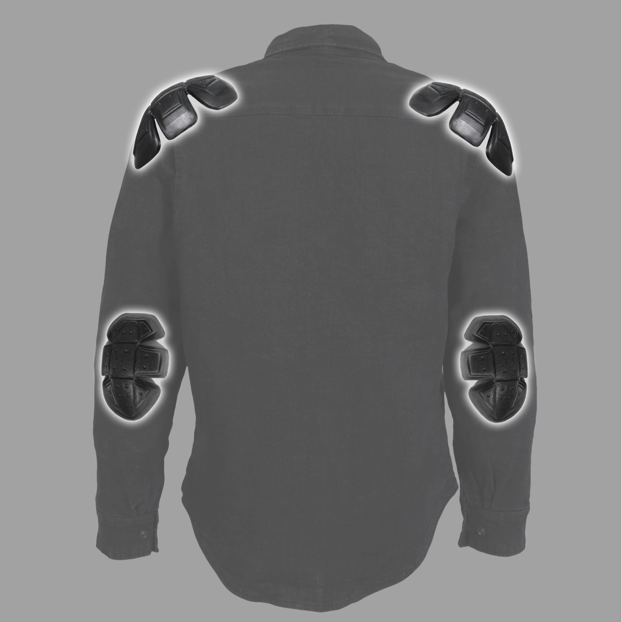 Hot Leathers Men's 'Backroad' Black Cotton Flannel Shirt - Button Front - Riding Protective Wear - JKM3009
