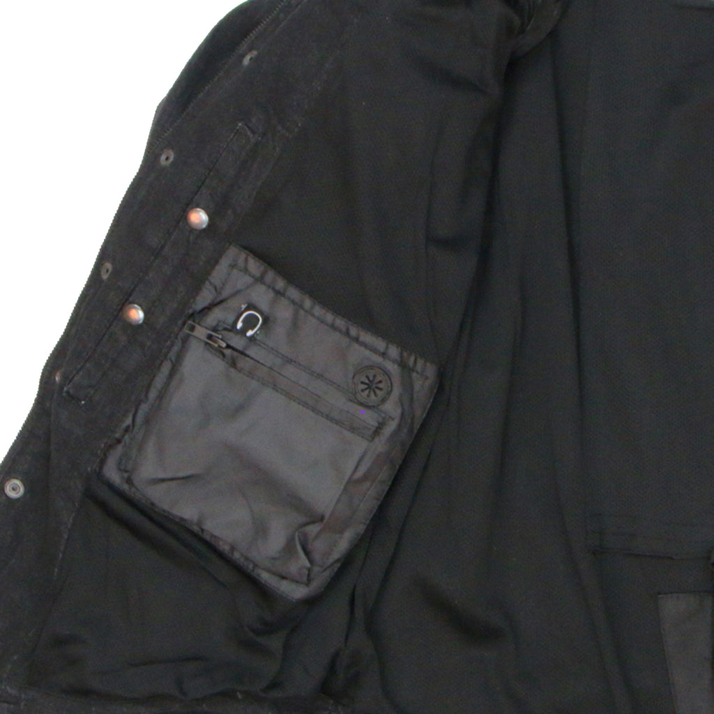 Hot Leathers Men's 'Backroad' Black Cotton Flannel Shirt - Button Front - Riding Protective Wear - JKM3009