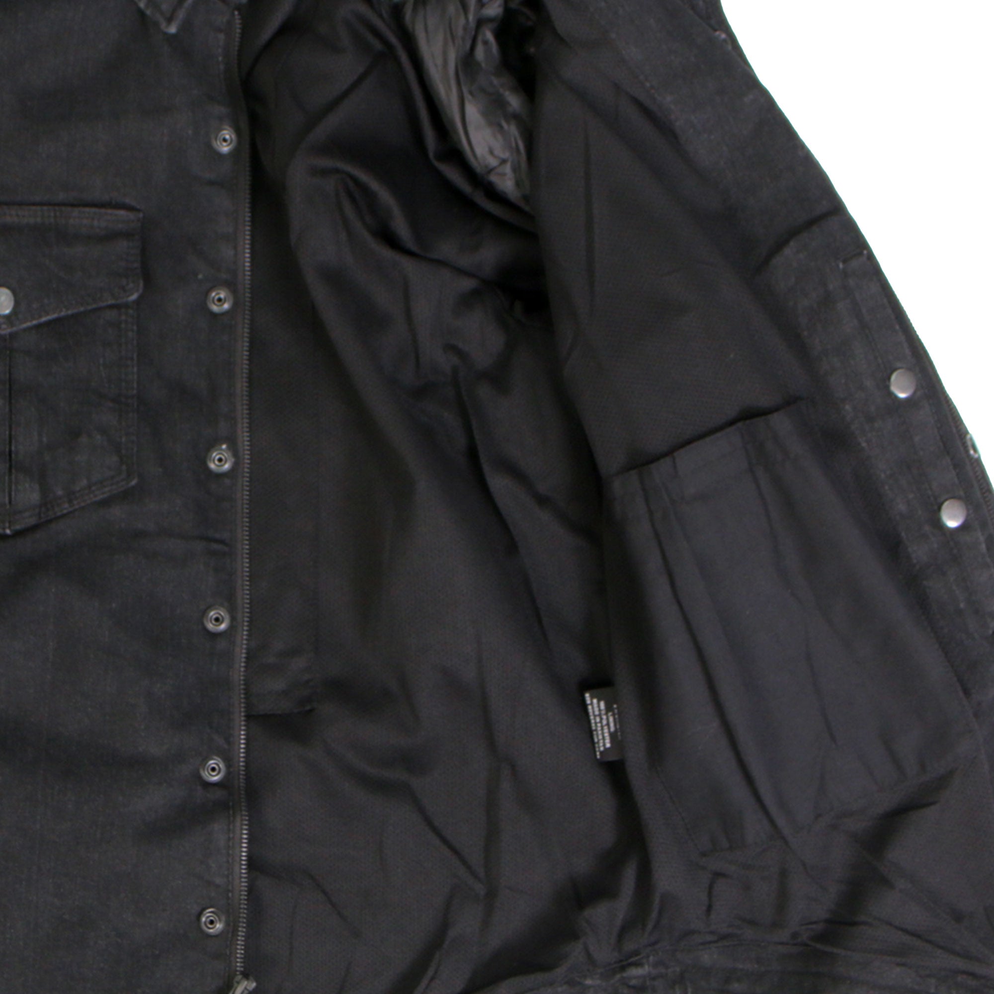 Hot Leathers Men's 'Backroad' Black Cotton Flannel Shirt - Button Front - Riding Protective Wear - JKM3009