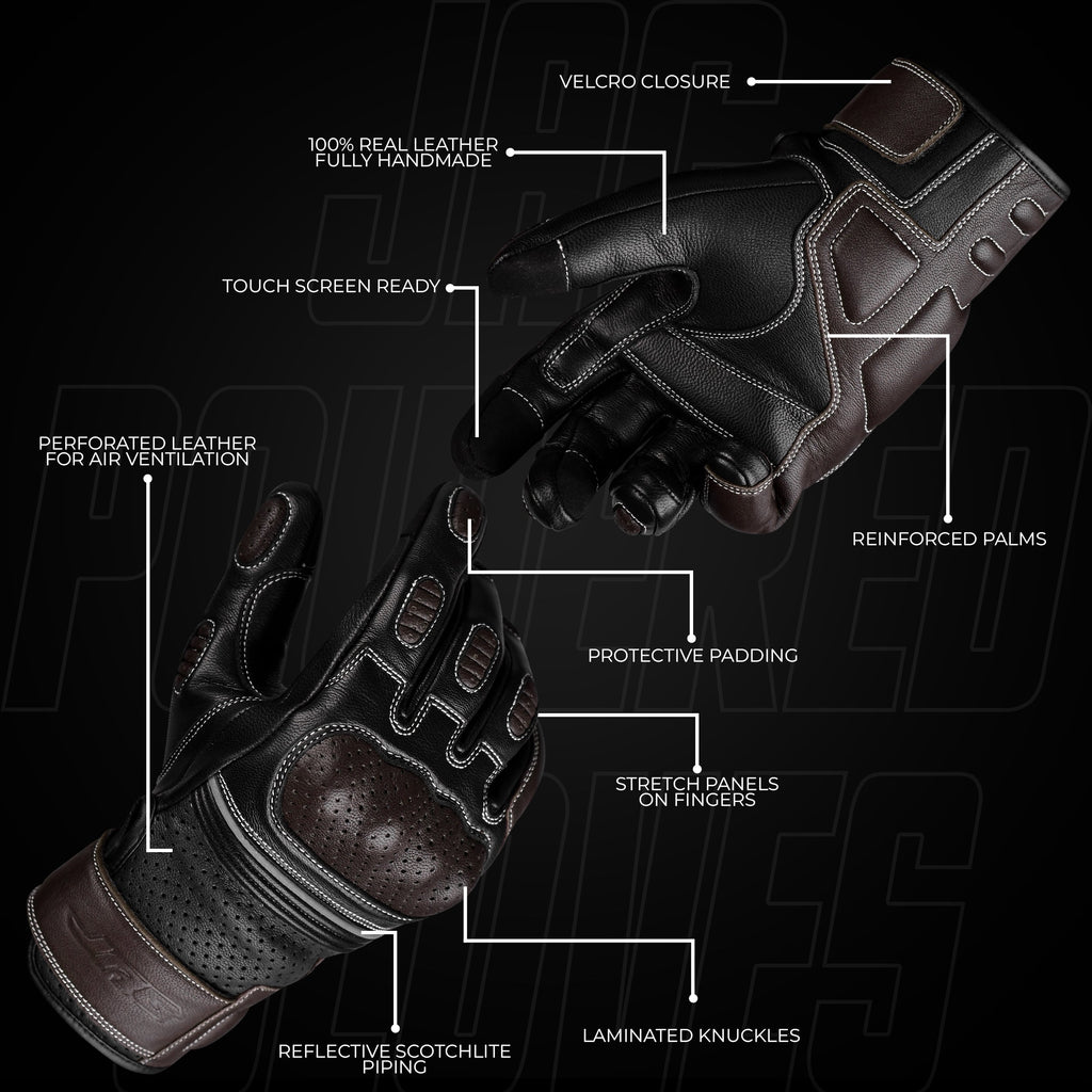 Ninja Leather Motorcycle Gloves