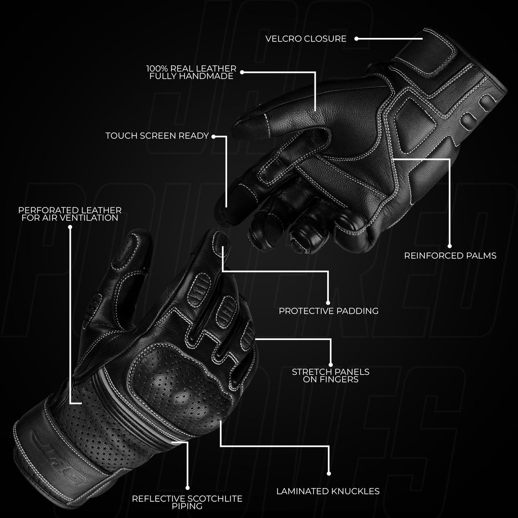 Ninja Leather Motorcycle Gloves