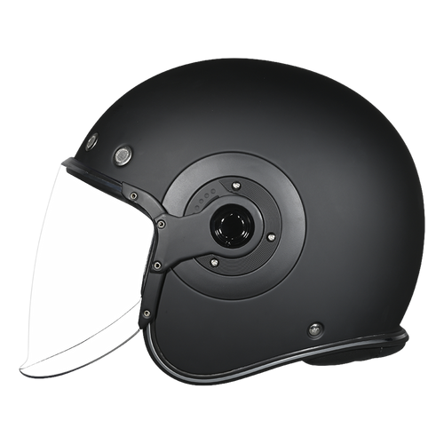 D.O.T. & ECE Daytona Retro Jet- Dull Black