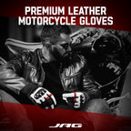 Carbon X Leather Motorcycle Riding Gloves