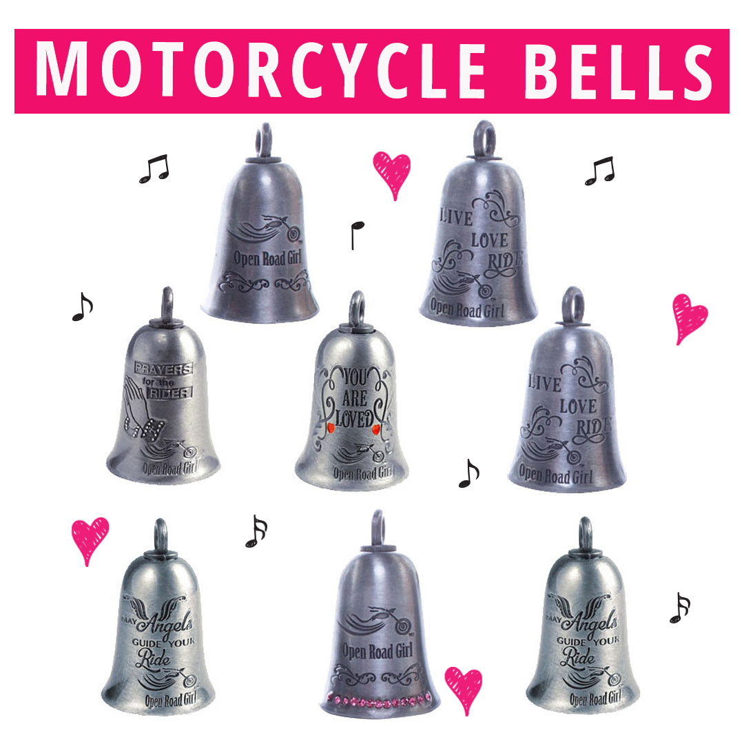 Open Road Girl Motorcycle Bell | Lucky Bell for Motorcycle Riders 7 Styles