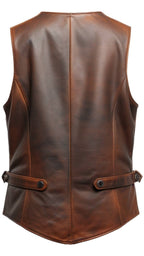 Men's Classic Brown Genuine Leather Vest