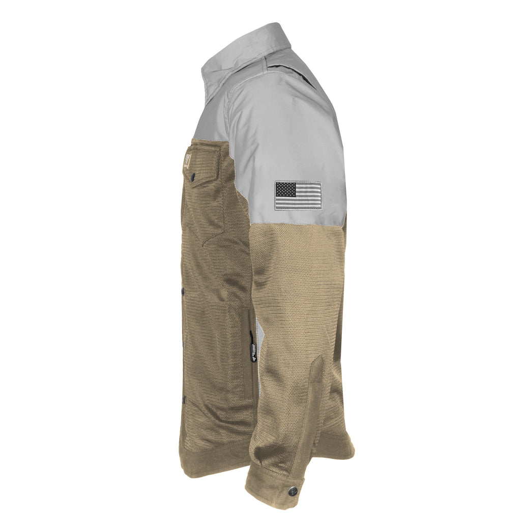 Summer Mesh Reflective Shirt Khaki Eclipse