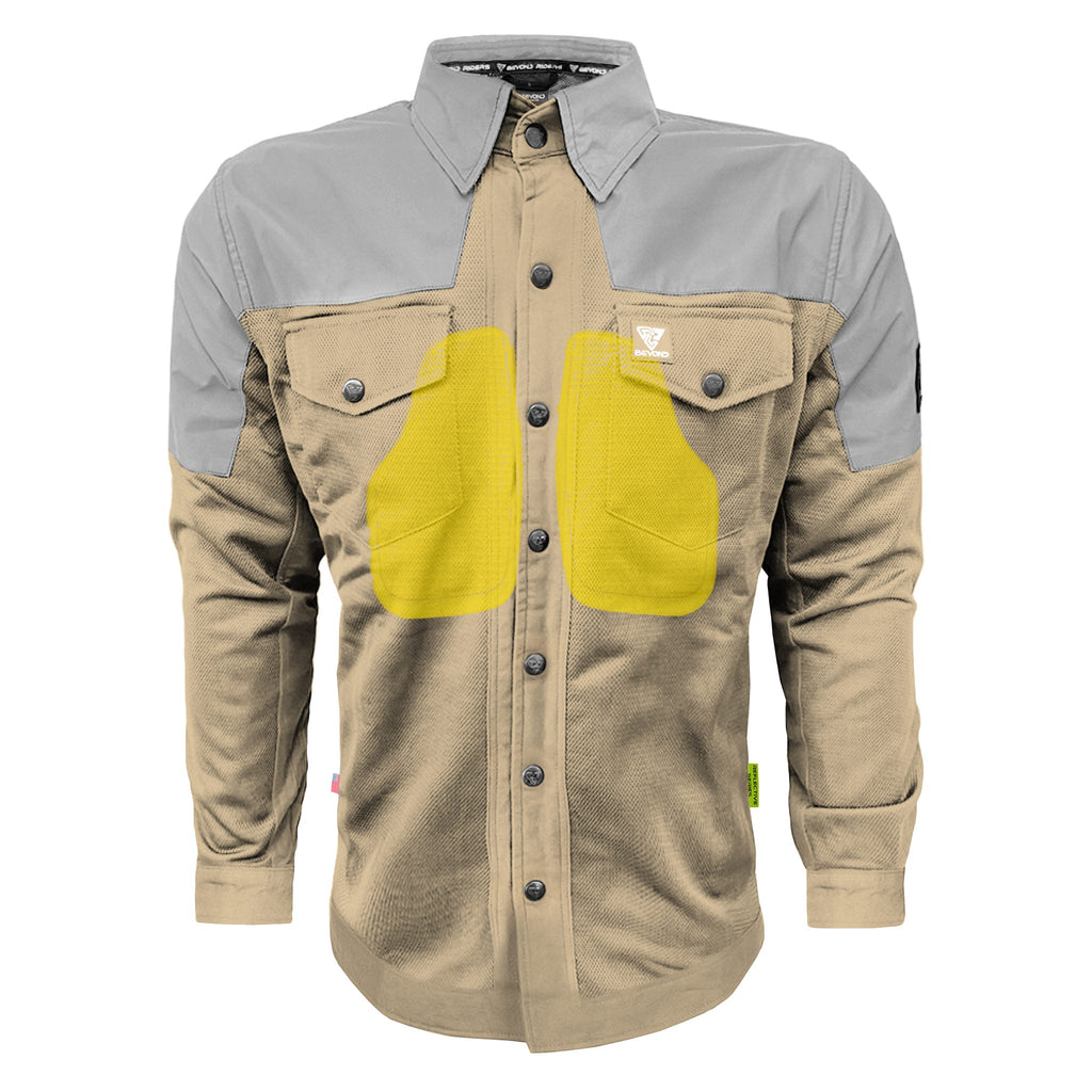 Summer Mesh Reflective Shirt Khaki Eclipse