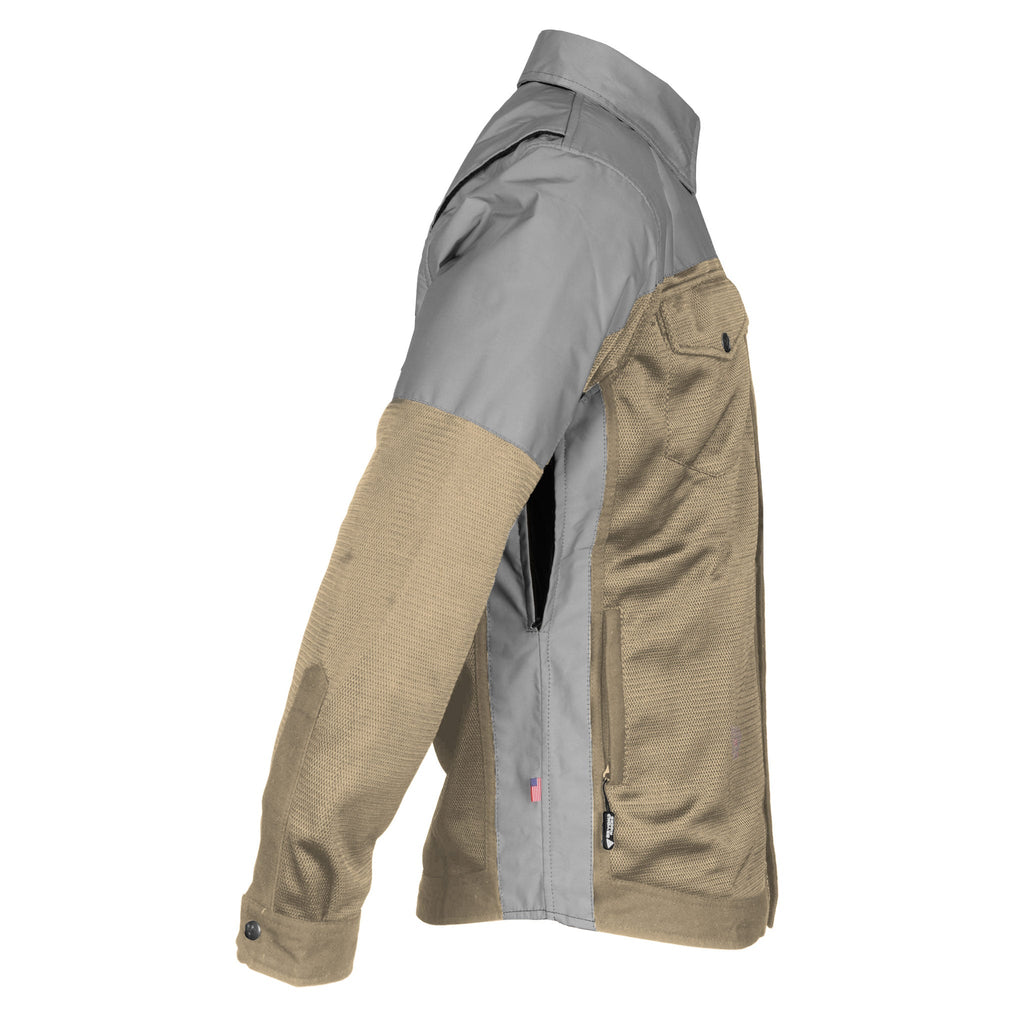 Summer Mesh Reflective Shirt Khaki Eclipse