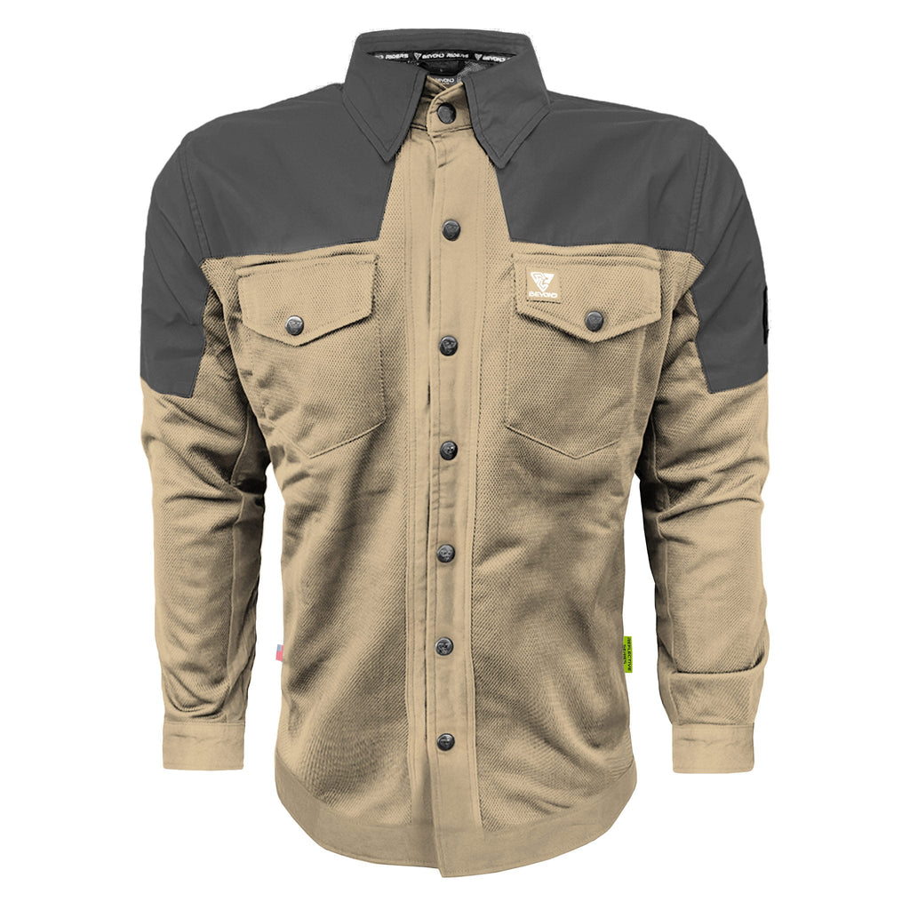 Summer Mesh Reflective Shirt Khaki Nebula