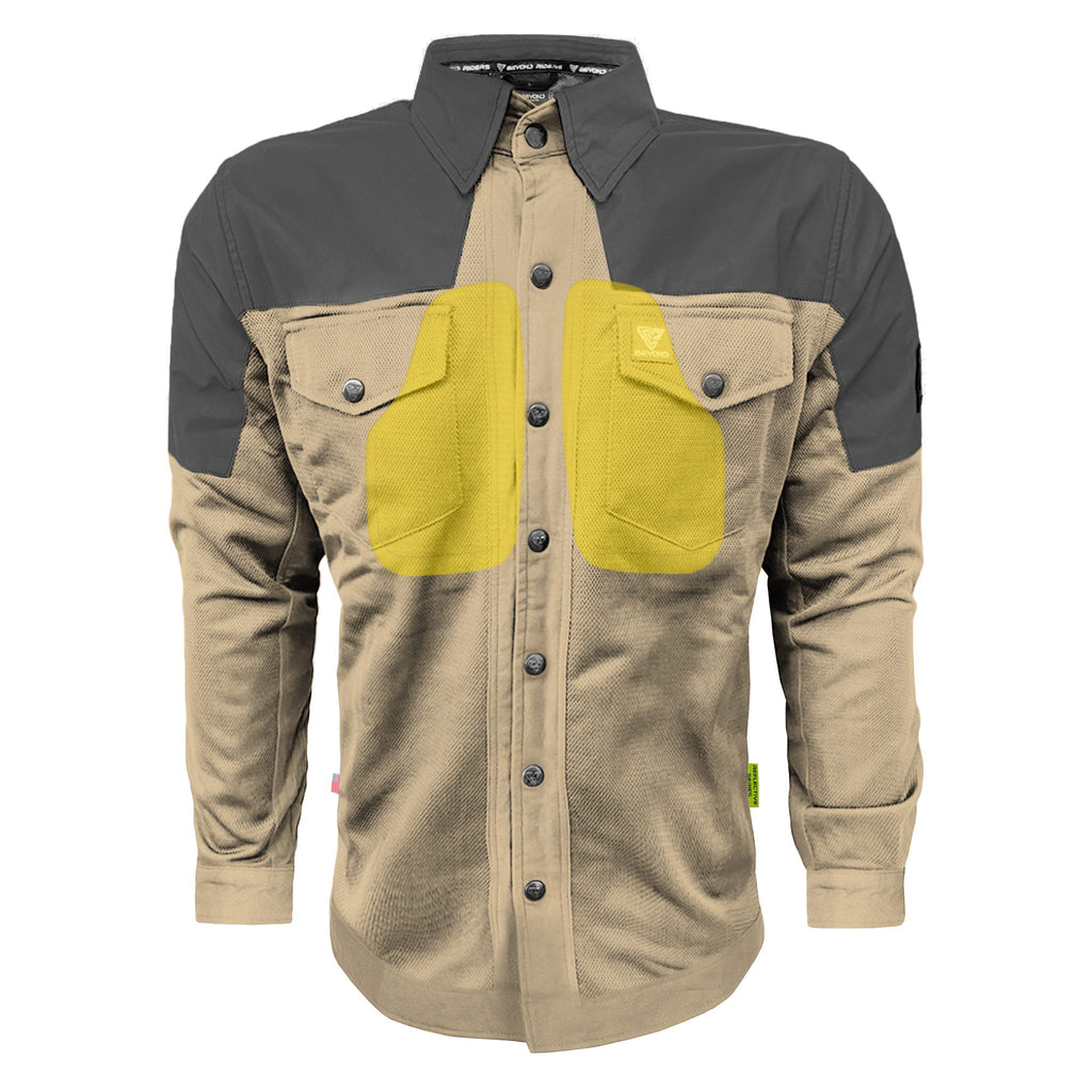 Summer Mesh Reflective Shirt Khaki Nebula