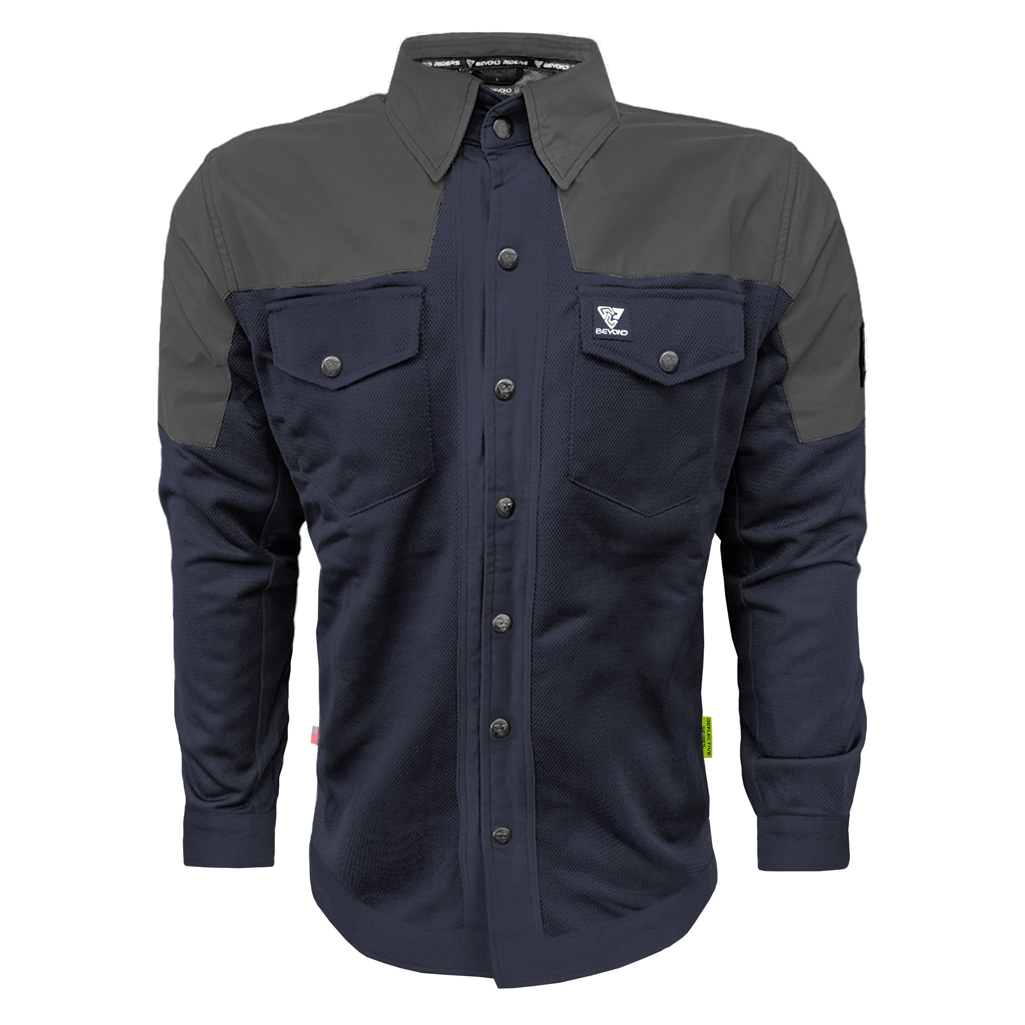 Summer Mesh Reflective Shirt Navy Blue Nebula