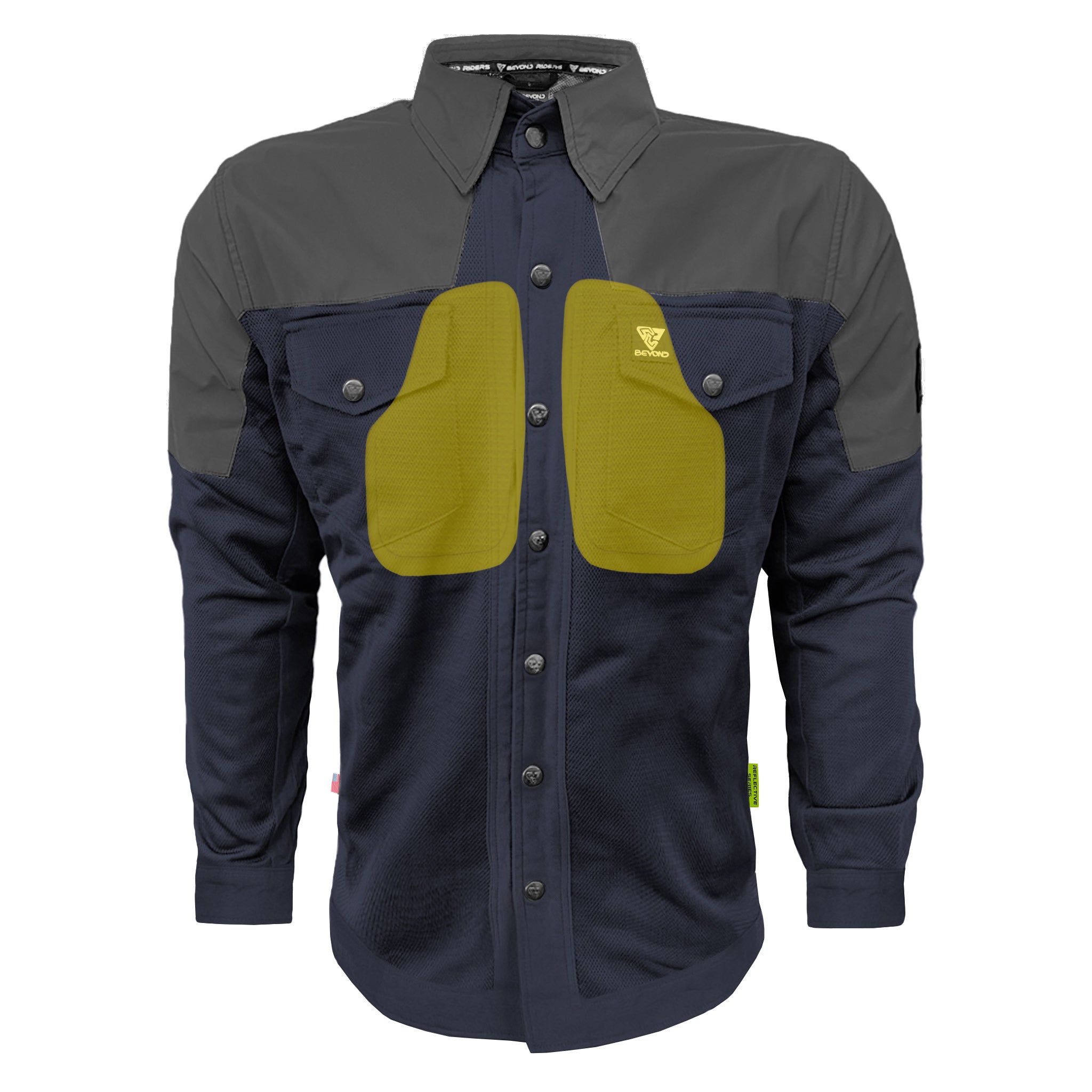 Summer Mesh Reflective Shirt Navy Blue Nebula