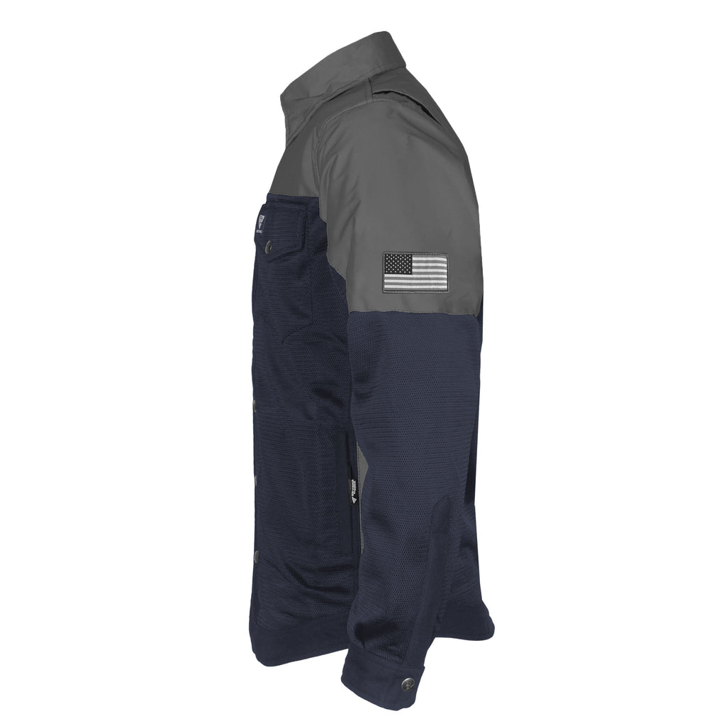 Summer Mesh Reflective Shirt Navy Blue Nebula