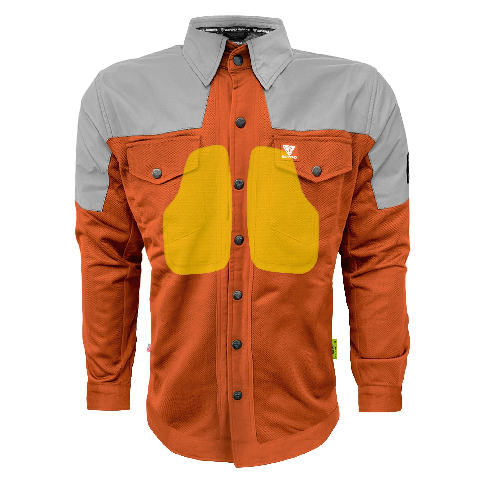 Summer Mesh Reflective Shirt Orange Eclipse