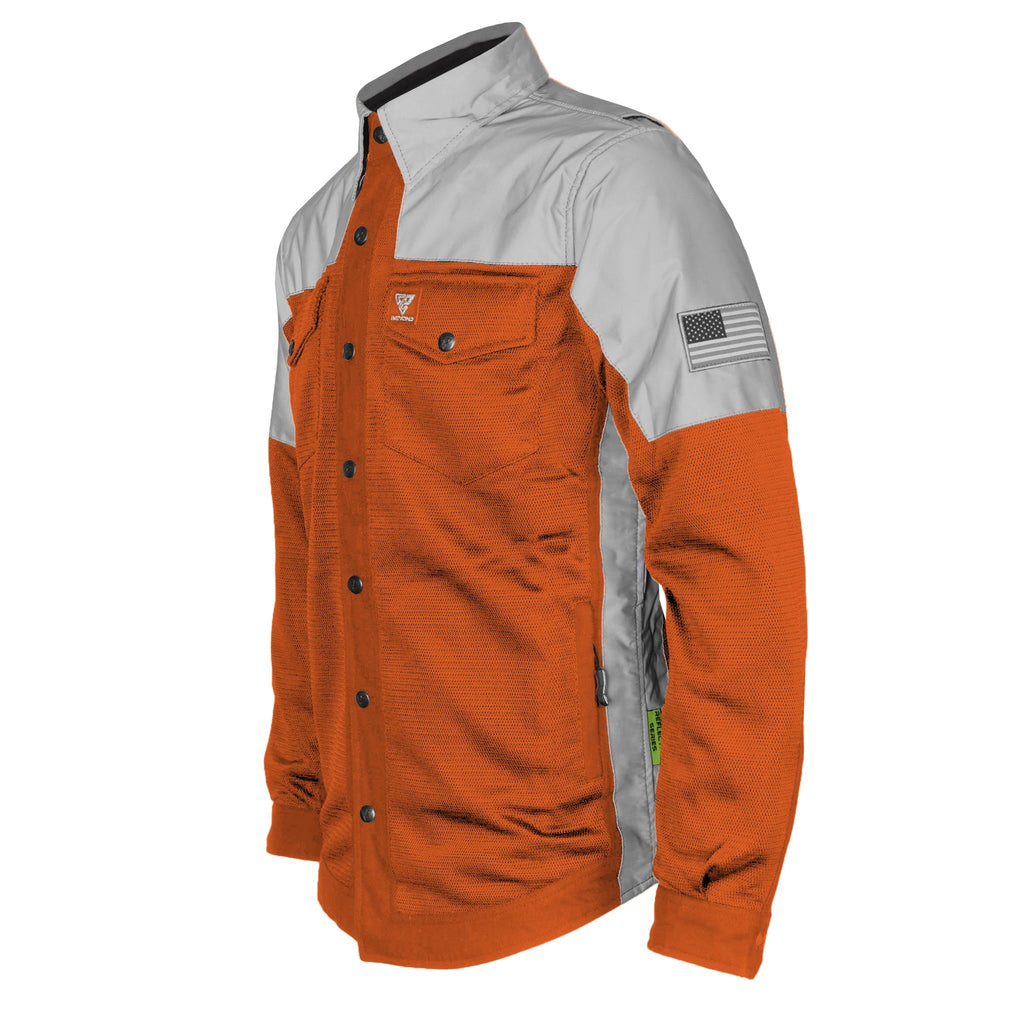 Summer Mesh Reflective Shirt Orange Eclipse