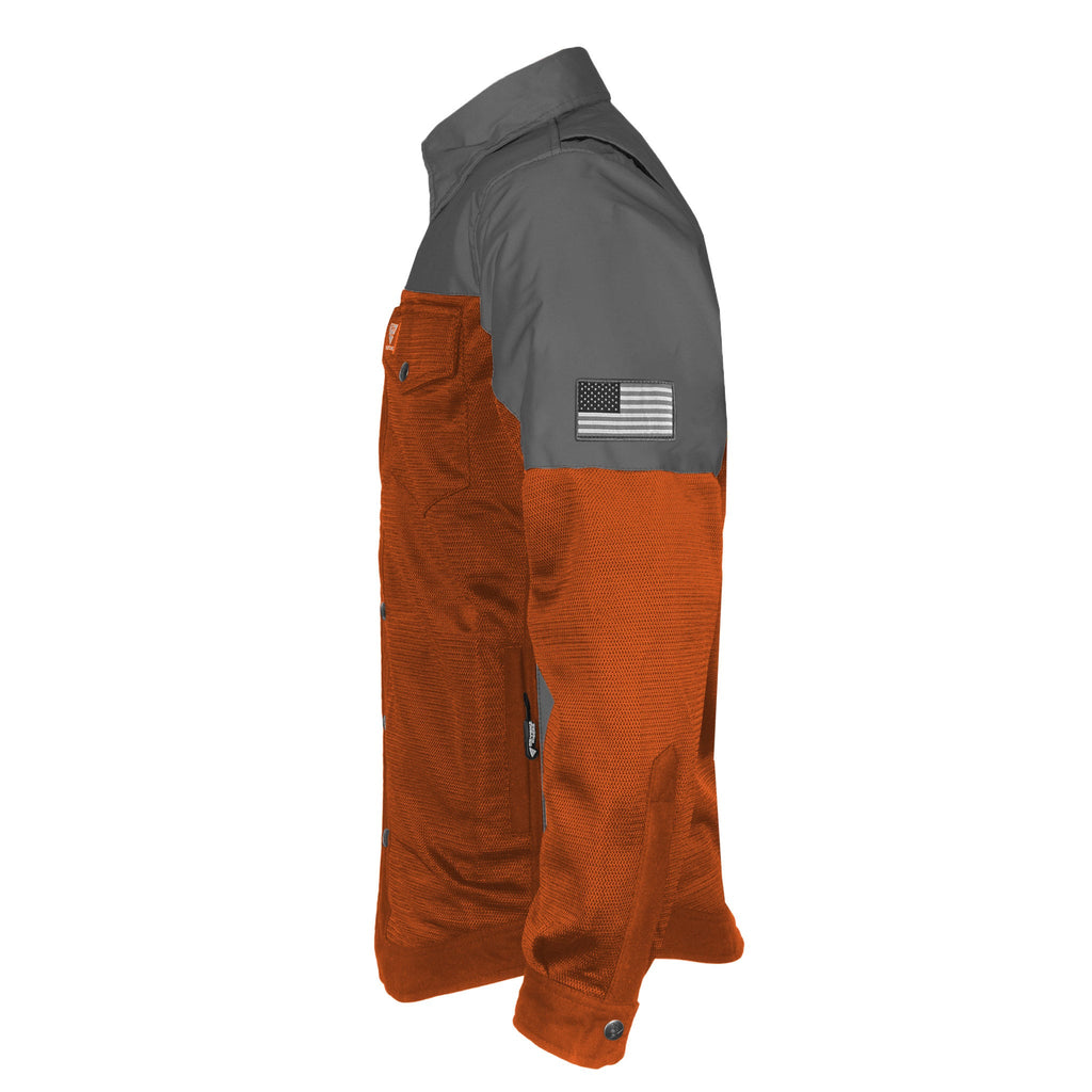 Summer Mesh Reflective Shirt Orange Nebula