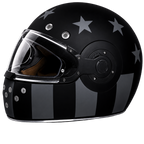 D.O.T. & ECE Daytona Retro Full Face Motorcycle Helmet: Vintage Style for Men, Women, & Youth - W/ Captain America Stealth