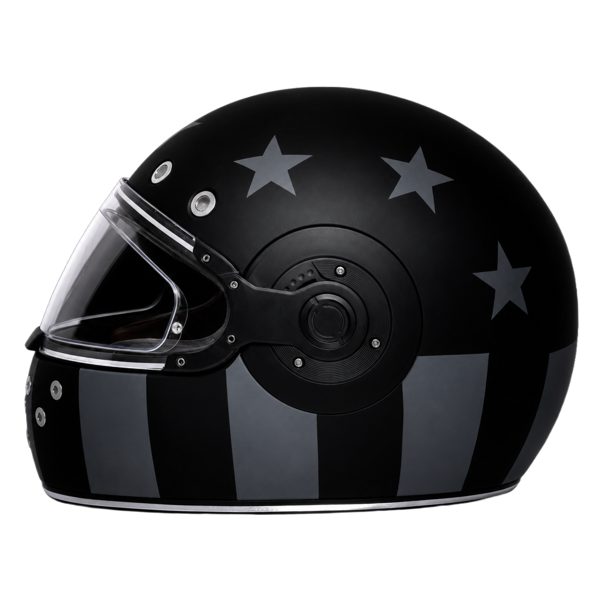 D.O.T. & ECE Daytona Retro Full Face Motorcycle Helmet: Vintage Style for Men, Women, & Youth - W/ Captain America Stealth