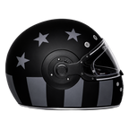 D.O.T. & ECE Daytona Retro Full Face Motorcycle Helmet: Vintage Style for Men, Women, & Youth - W/ Captain America Stealth