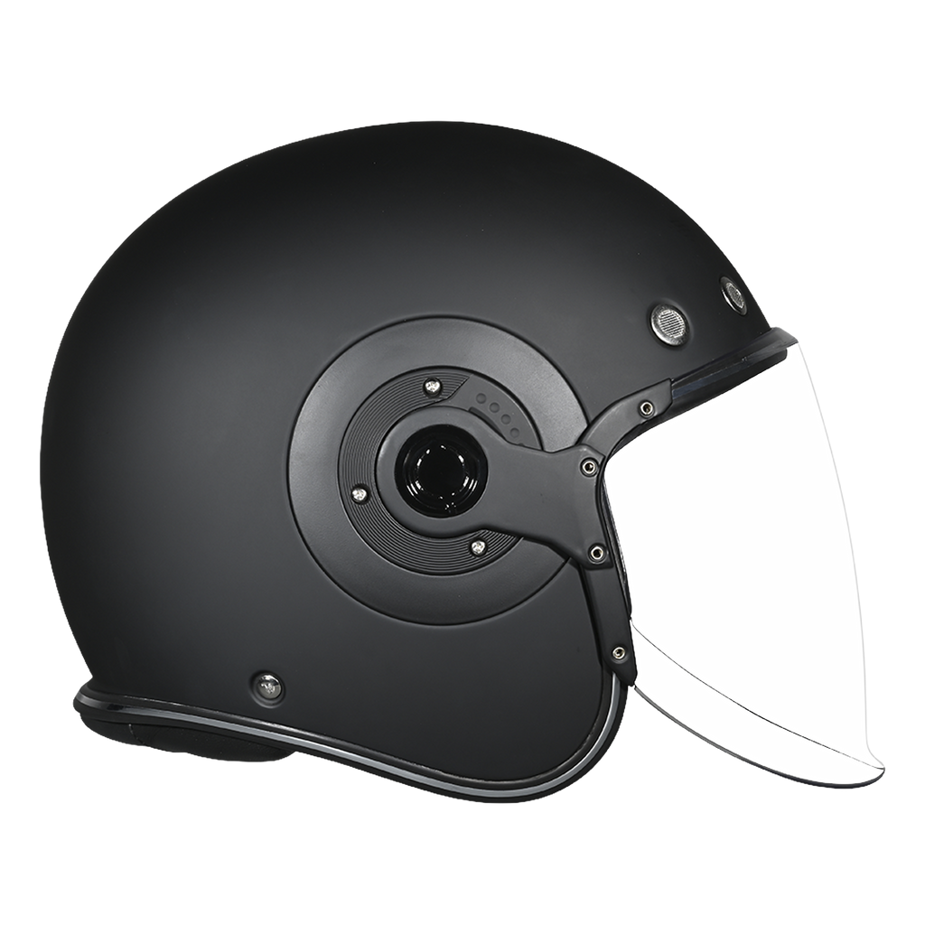 D.O.T. & ECE Daytona Retro Jet- Dull Black