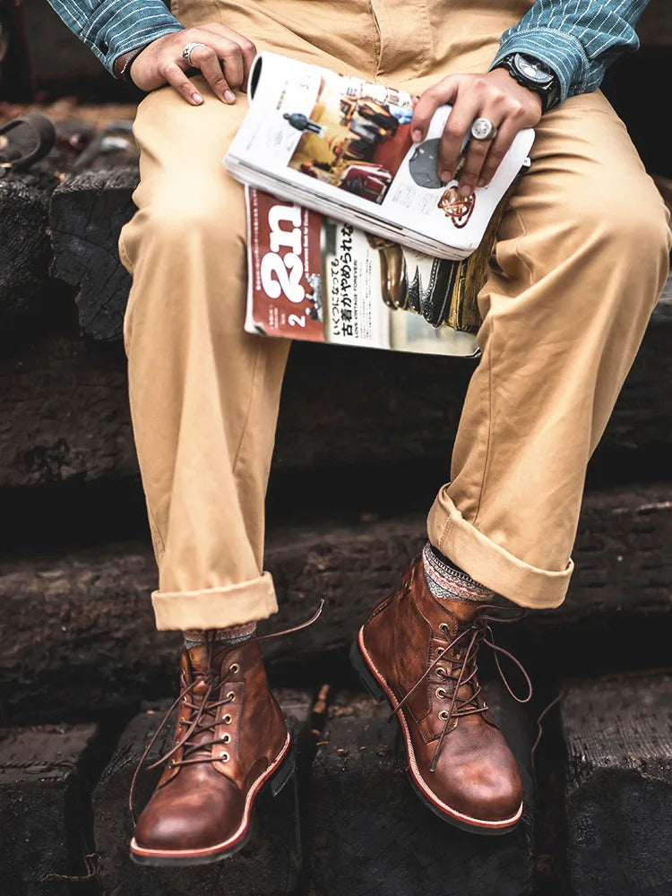 Retro Punk Motorcycle Boot