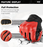 Vintage Protective Motorcycle Retro Leather Gloves