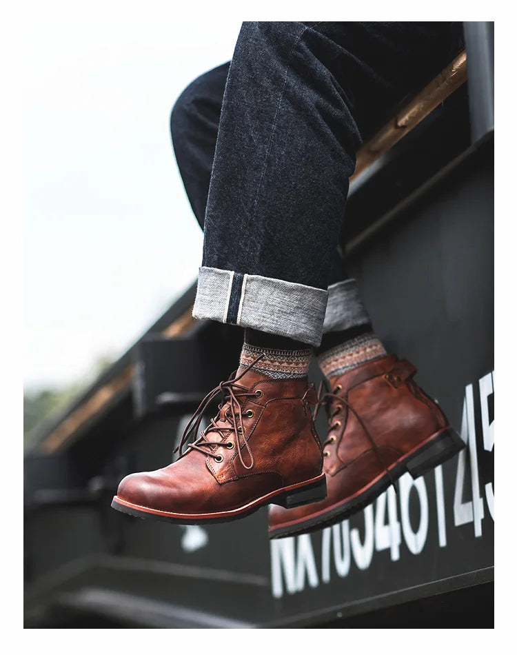 Retro Punk Motorcycle Boot