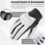 Vintage Protective Motorcycle Retro Leather Gloves
