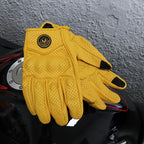 Vintage Real Leather Breathable Touchscreen Gloves