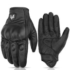 Vintage Real Leather Breathable Touchscreen Gloves