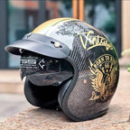 Carbon Fiber Retro Motorcycle Helmet