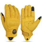 Vintage Real Leather Breathable Touchscreen Gloves