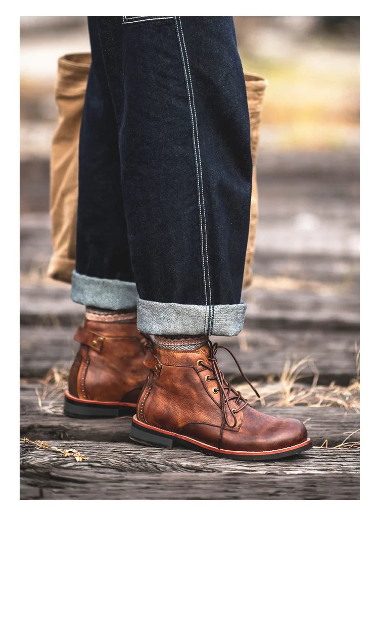 Retro Punk Motorcycle Boot