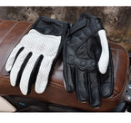 Vintage Protective Motorcycle Retro Leather Gloves