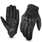 Vintage Protective Motorcycle Retro Leather Gloves
