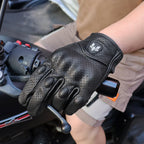 Vintage Real Leather Breathable Touchscreen Gloves