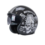Carbon Fiber Retro Motorcycle Helmet