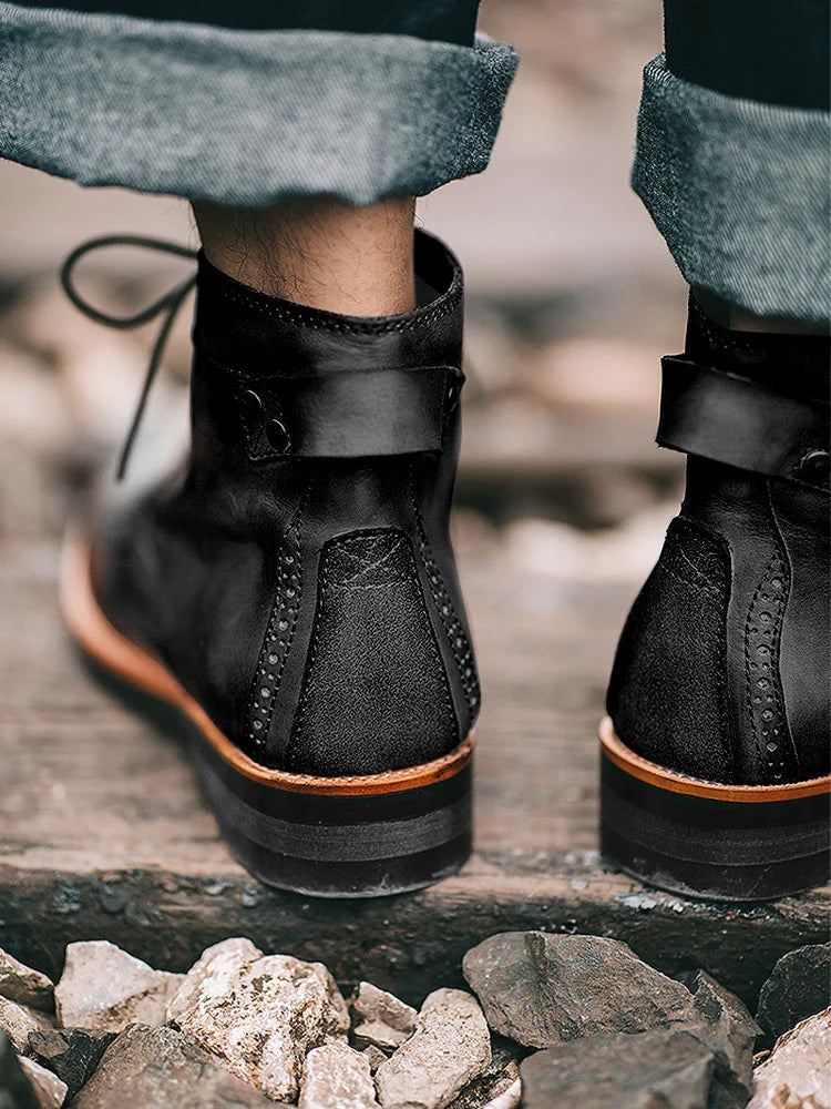 Retro Punk Motorcycle Boot