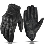 Vintage Protective Motorcycle Retro Leather Gloves