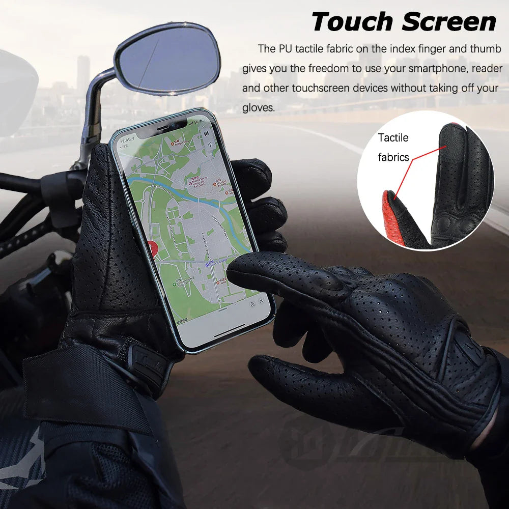 Vintage Protective Motorcycle Retro Leather Gloves