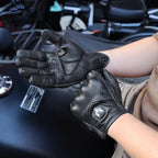 Vintage Real Leather Breathable Touchscreen Gloves