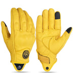Vintage Real Leather Breathable Touchscreen Gloves