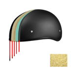 DOT Approved Daytona Motorcycle Half Face Helmet - Skull Cap Graphics for Men & Women, Scooters, ATVs, UTVs & Choppers - W/ 2nd Amendment