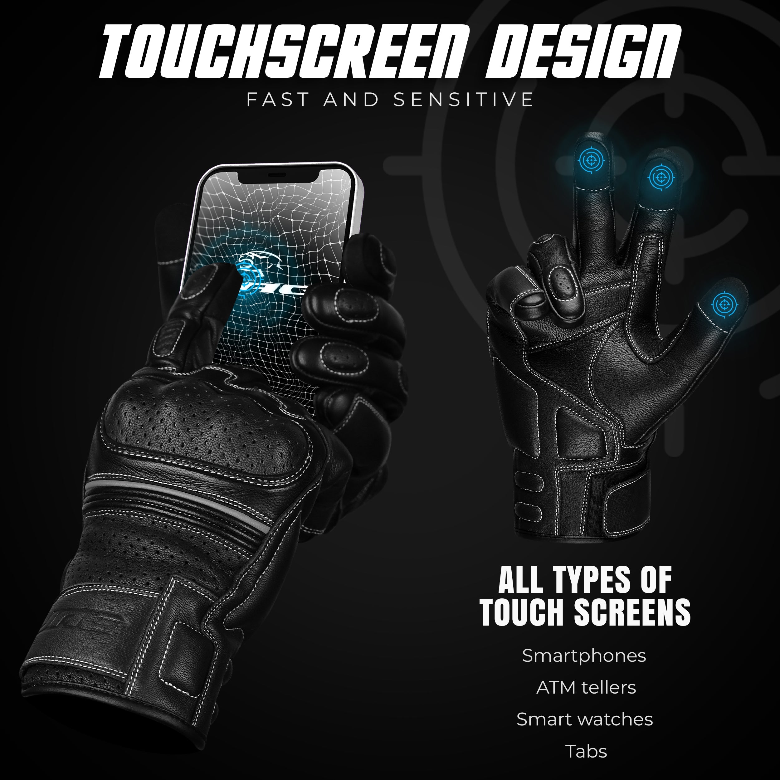 Ninja Leather Motorcycle Gloves