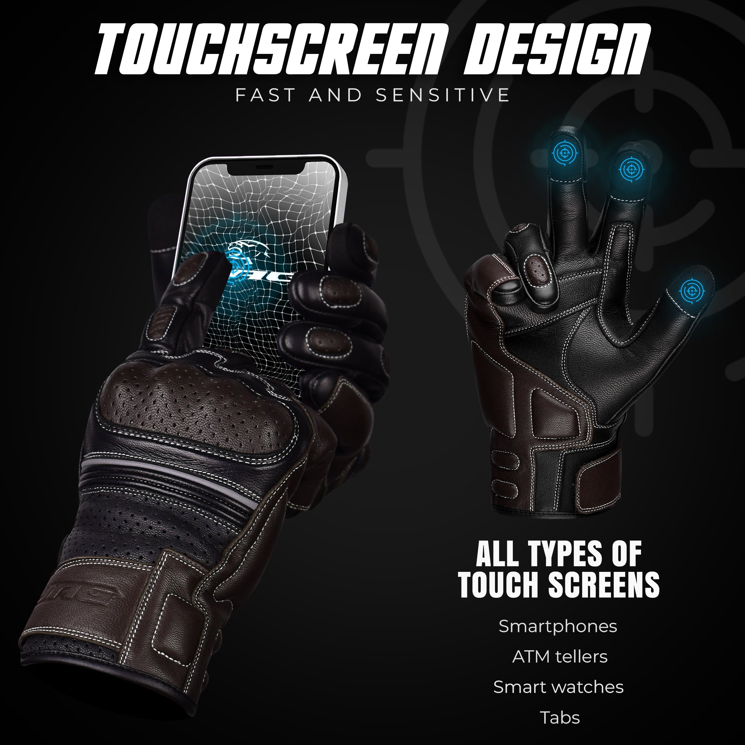 Ninja Leather Motorcycle Gloves