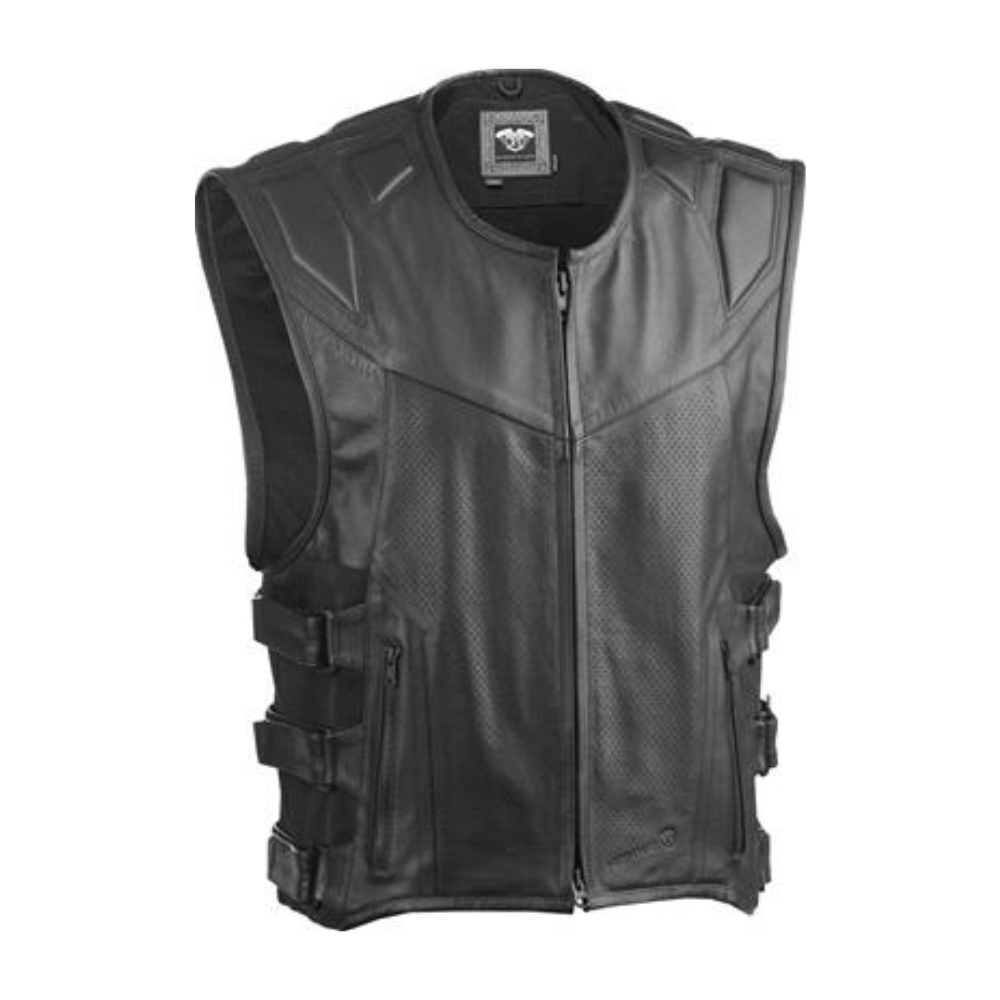 Genuine Leather Motorcycle Riding Vest