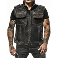 Marco Men Distressed Leather Vest
