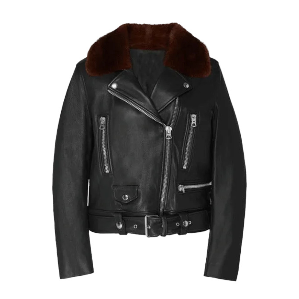 Shearling Motorcycle Leather Jacket