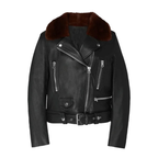 Shearling Motorcycle Leather Jacket