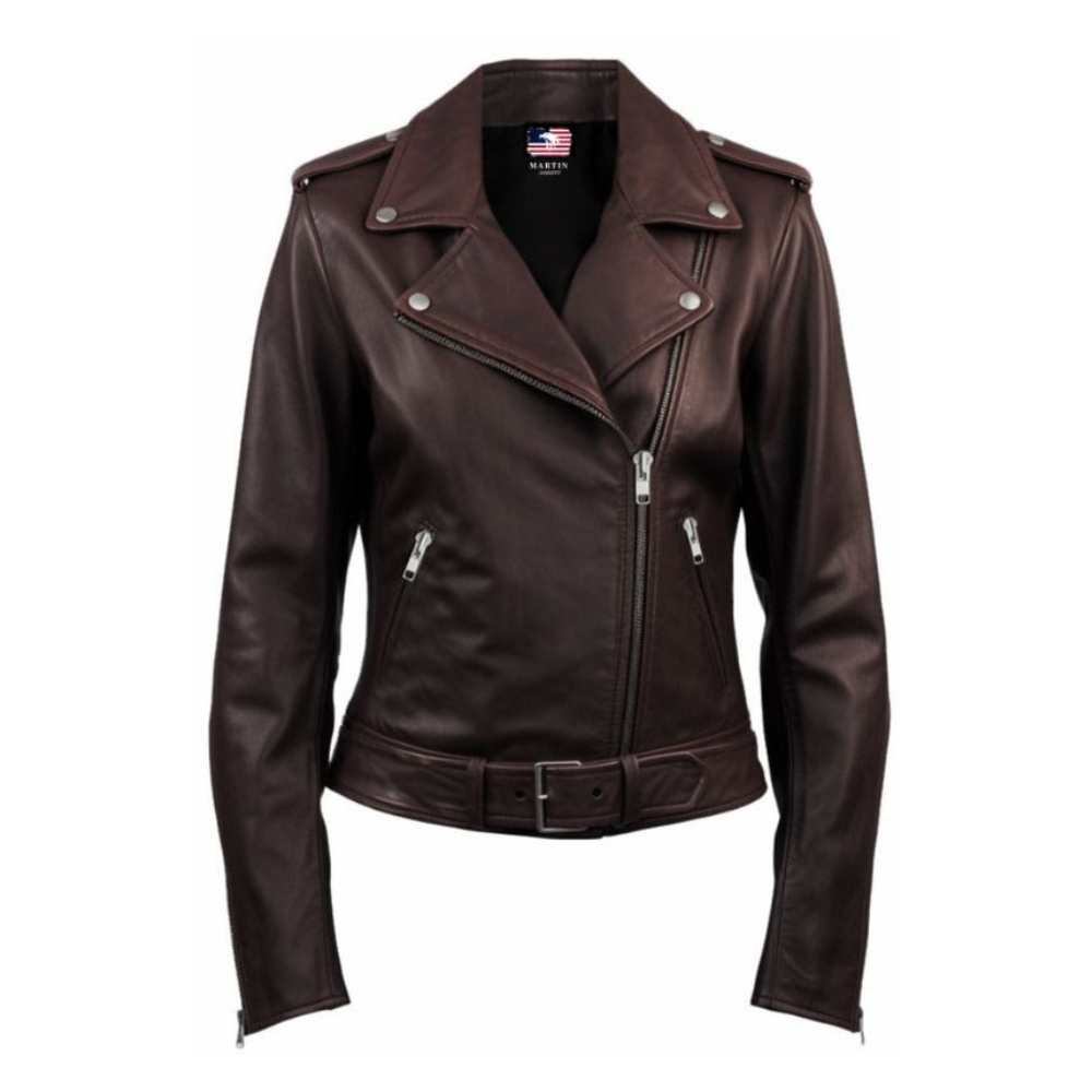 Dark Brown Biker Leather Jacket
